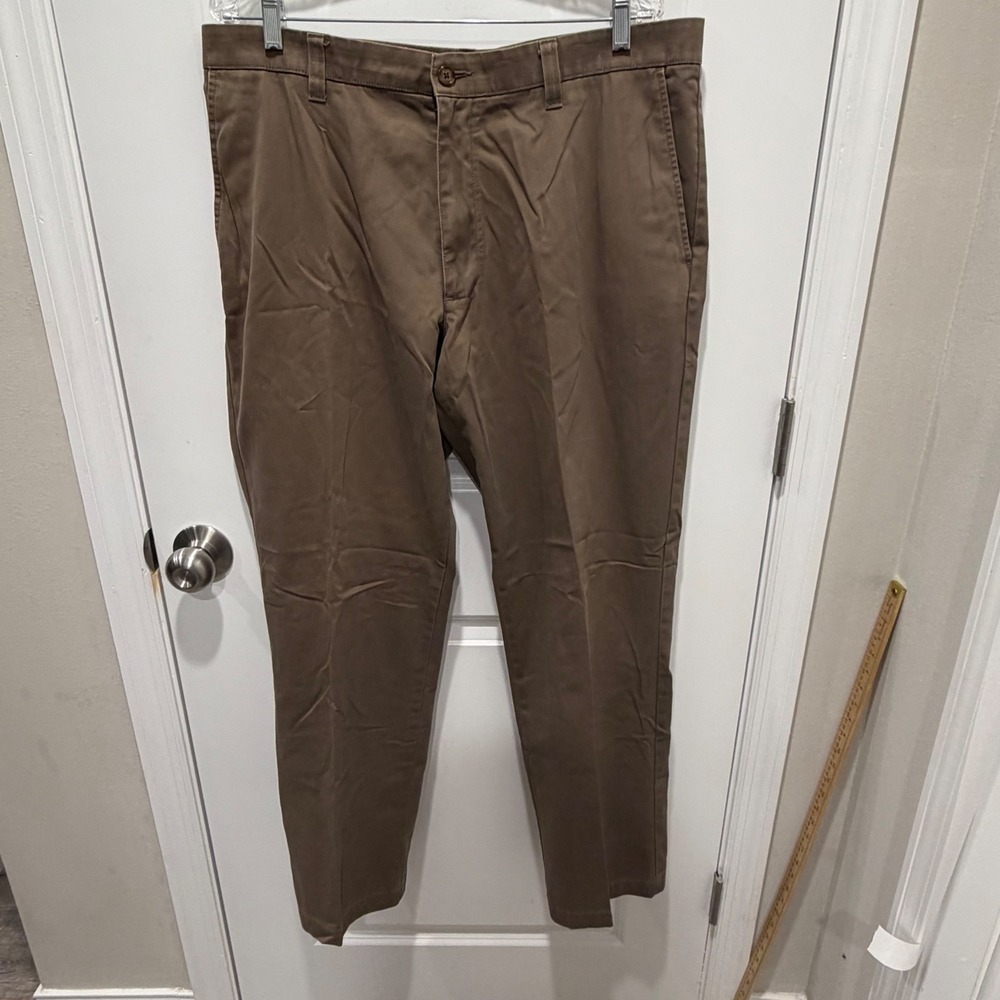 Cherokee Mens Chino Pants Nano-Tex Technology Brown 38x32